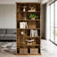 Armoire de rangement, présentoirs de style campagnard, bibliothèque spacieuse