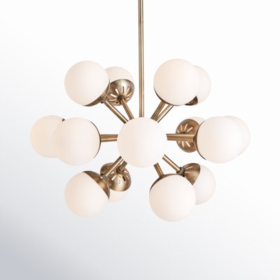 16 - Light Metal Dimmable Sputnik Chandelier