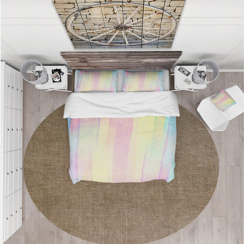 Ensemble de housse de couette country, Housse de couette double / grand et 2 taies