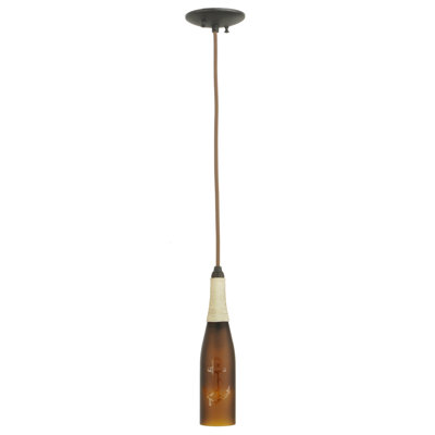 1 - Light Brown Single Pendant