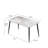 55.12" Modern Artificial Stone White Pandora Straight Edge Black Metal Leg Dining Table-Can Accommodate 6 People(Dining Table Only)-1846199834-1846199837