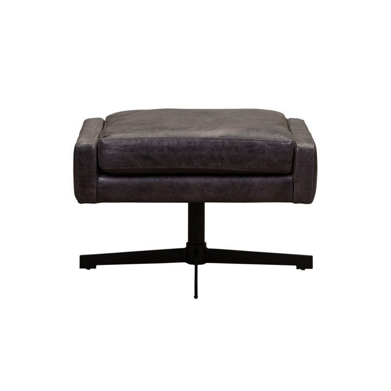 Spencer Swivel Ottoman in Kudos Seagrass, Ten Gallon Hat Mix