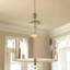 Turned Pendant Chandelier-Nickel-Lg-9409076