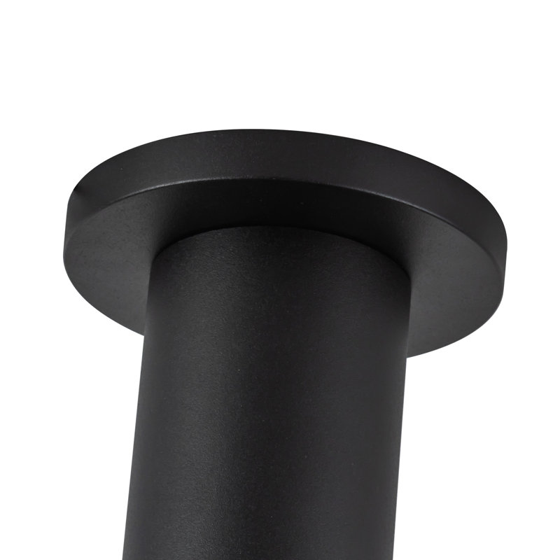 Plafonnier extérieur DEL noir Nordic 6 po (2 po de diamètre), Noir, H 6 po x l 4,38 po x P 4,38 po, 8 W