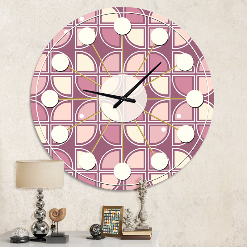 Horloge murale rétro Mid-Century, Moyenne