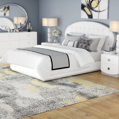 Ensemble de chambre à coucher en cuir 5 pièces Rachna 