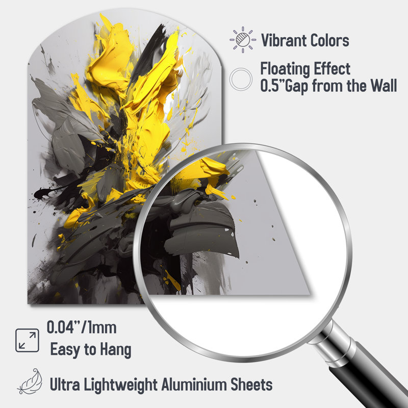 Clougher - Décoration murale géométrique abstraite asymétrique, H 43 po x l 33 po