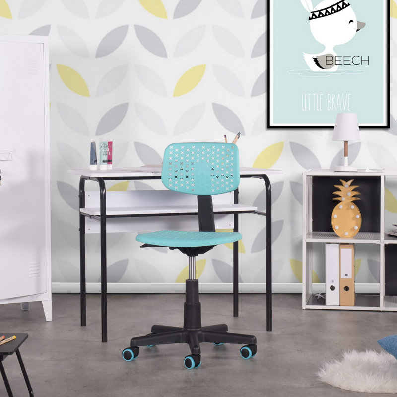 Sophia Desk Chair, Turquoise