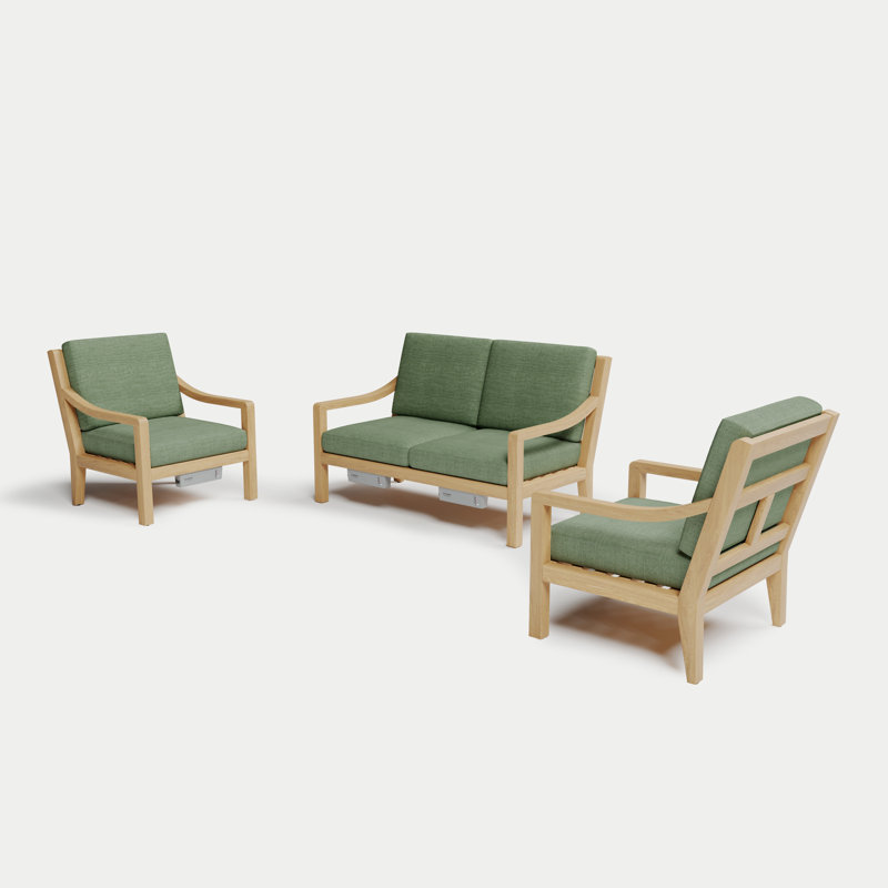 Solerno Heated Loveseat Set, Aloe