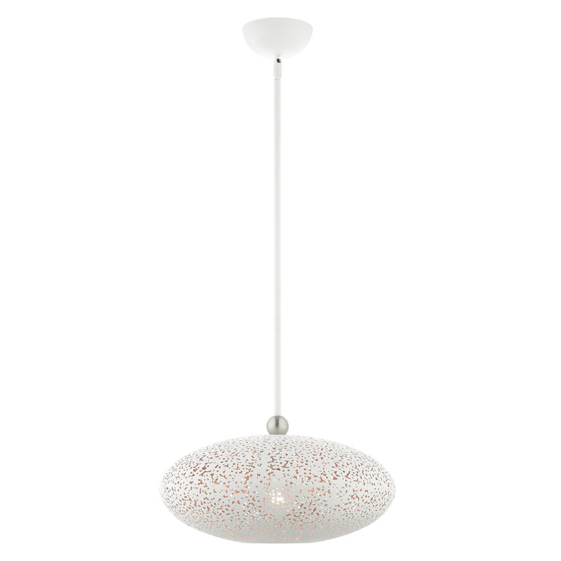 Bion - Light Bronze Pendant, White, 48.75"H x 15.88"W x 15.88"D