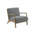 Fauteuil Novak rembourré Mid-Century avec accoudoirs et structure en bois, gris-88881715-88881714