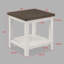 Table de bout de style campagnard brun