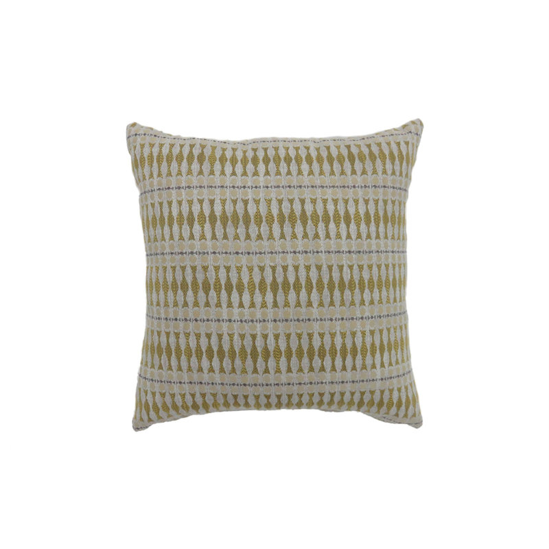 Housse et insert de coussin carré bohémien, H 22 po x l 22 po, Jaune