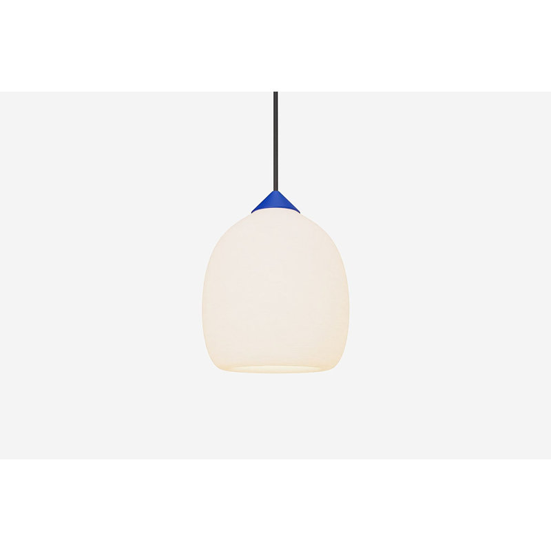 Gulp Pendant Light, 12.5'' H x 6.97'' W x 6.97'' D, Cobalt, White