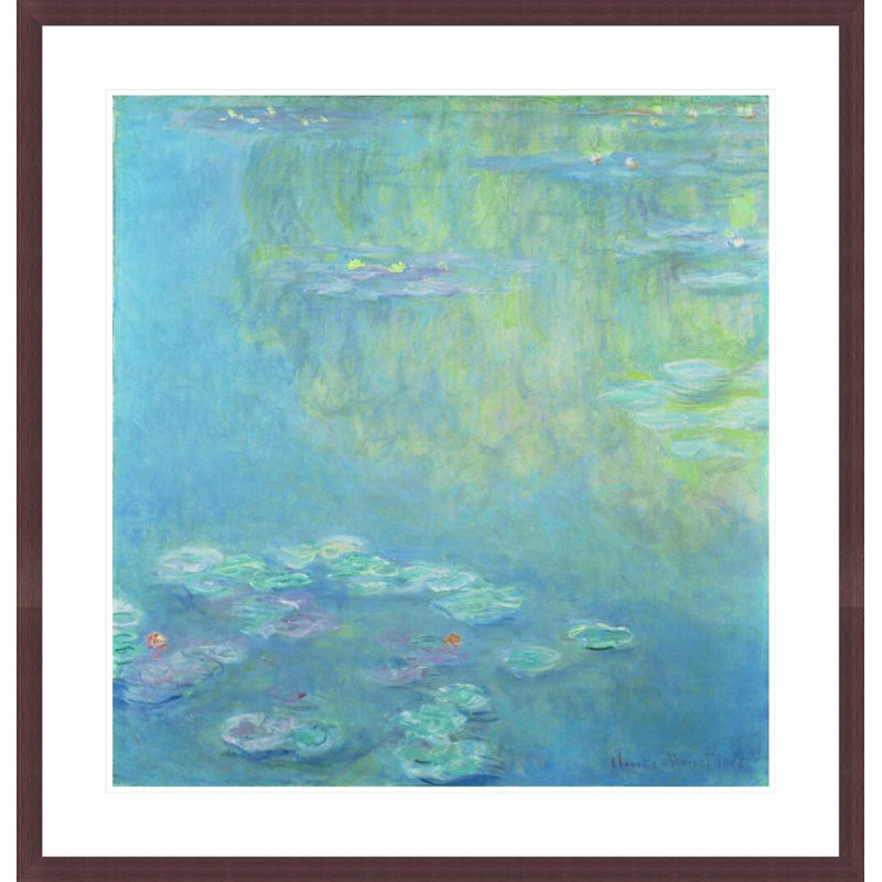 «Waterlilies» par Claude Monet, impression giclée encadrée, 34.85" H x 33.5" W