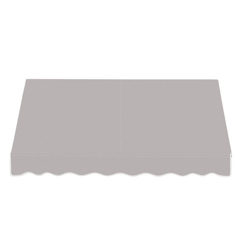 Auvent fixe en tissu acrylique rétro Awntech Dallas, H 31 po x l 76,5 po x P 24 po, Gris