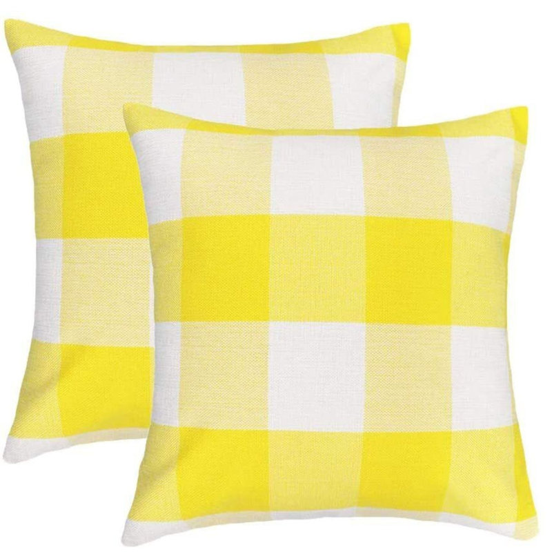Housses de coussin Zulay Home, Jaune/blanc