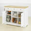 Pulver Solid Wood Top Kitchen Cart
