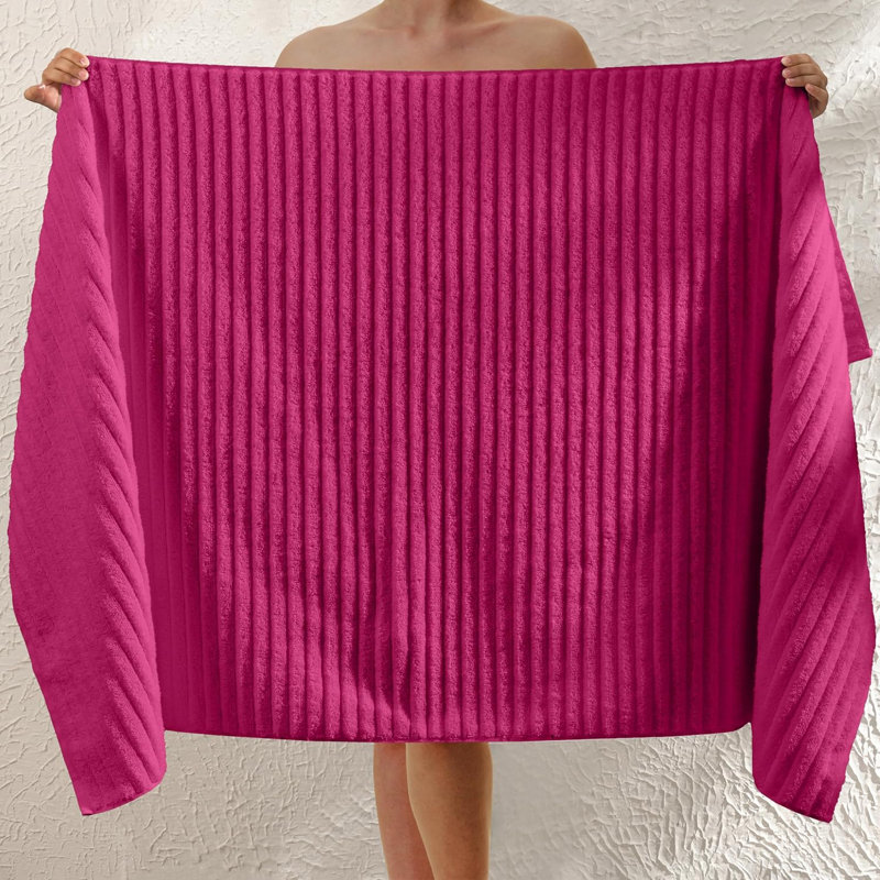 Elegant Comfort 100% Turkish Cotton Viscose Jumbo Bath Towel - Hotel Spa Quality Extra Large 35 X 70 Inch Bath Towel Ultra Soft