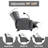 Kids Recliner Chair with Tablet Stand, Side Pockets and Cup Holders, Fabric-1171814967