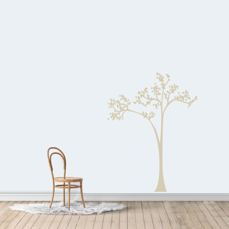 Décalcomanie murale arbre à points Ferrysburg, Beige clair