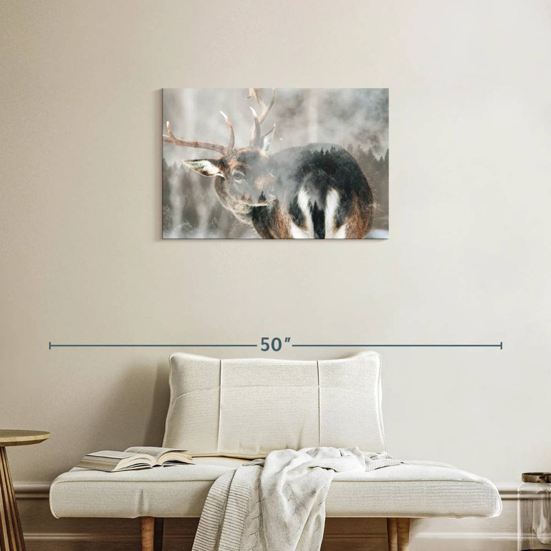 Cerf Brampt Winter Forest, H 20 po x l 30 po