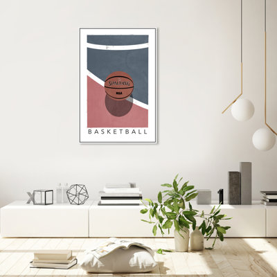 Sports and Teams Orange Basketball, Industrial Orange - impression sur toile
