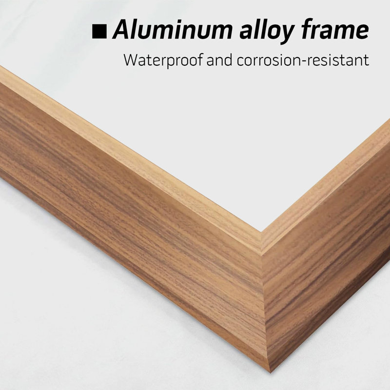 Lunara Belveled Edged Accent Rectangular Bathroom Wall Mirror with Tempered Glass & Rust-proof Aluminimn Framed, 24" x 16"