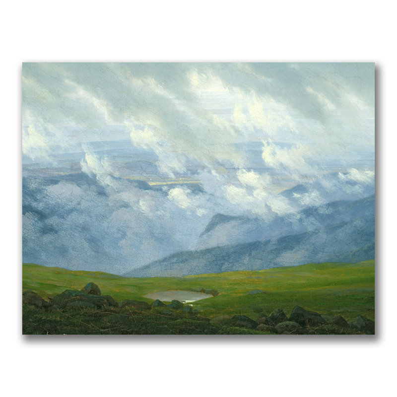 « deriveed clouds » par caspar david friedrich, reproduction de photo sur toile tendue, H 24 po x l 32 po x P 2 po