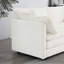 Canapé en U avec repose-pieds double, tissu chenille haut en blanc pour plus de confort, modulaire rembourré, rembourrage en éponge en forme de U