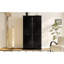Armoire de rangement haute avec 4 portes, tablette réglable, support de porte, panneau de fibres à densité moyenne avec finition peinte, organisateur autoportant pour la salle de bain, le bureau ou l'intérieur - noir-1025369714