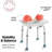 Shower Chair - With Back Scrubber & Additional Spon...