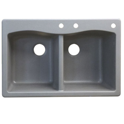 Évier de cuisine à double cuves l 33 po x l 22 po Aversa