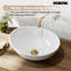 Robinet de lavabo vasque ovale en céramique blanc 16 po