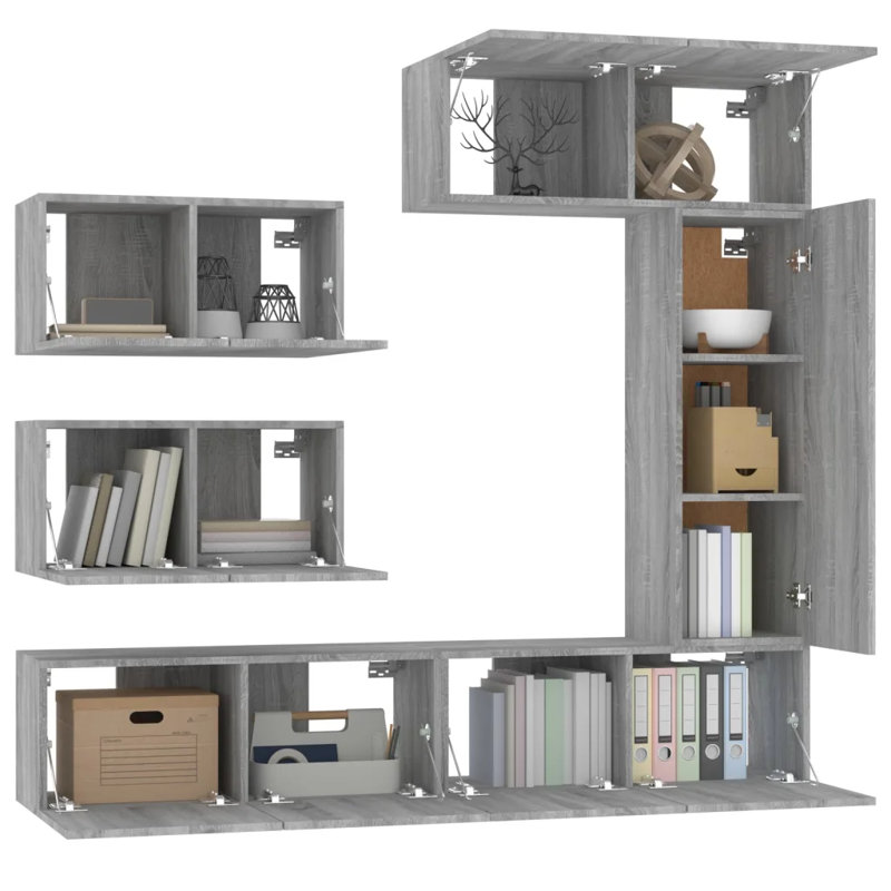 Maragozakis TV Stand, Grey Sonoma