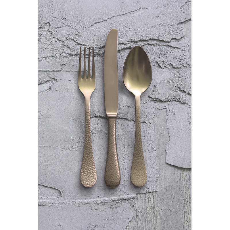 Epoque Flatware Set - 67 Pieces - Stainless Steel, Pewter Champagne
