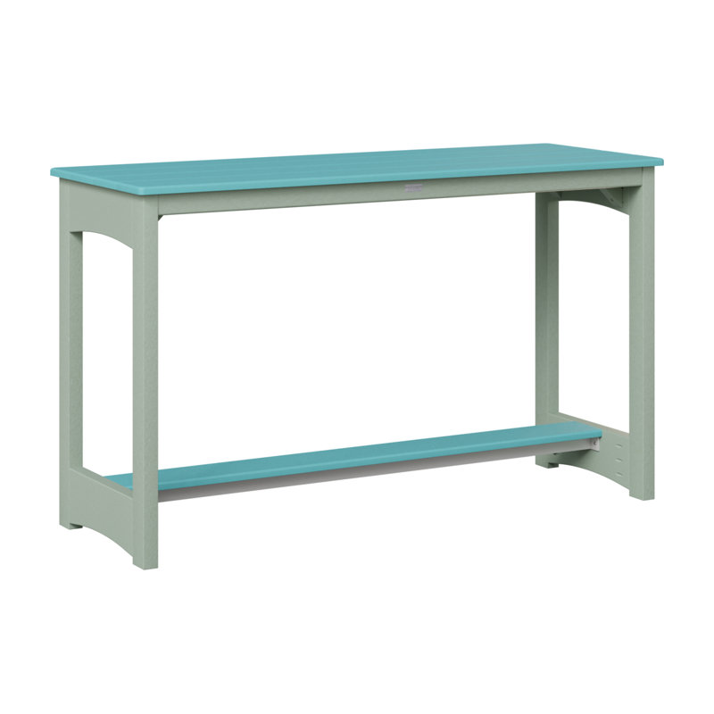 Table de jardin à hauteur de comptoir Berlin Gardens, Écume de mer, écume de mer, Bleu Aruba, 35.5" H x 60" W x 22" D