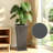 24'' H Rectangular Tall Planter with Tray (Set of 2) for Indoor/Outdoor Use-406418967
