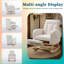 Chaise berçante de chambre de bébé avec dossier haut, fauteuil oscillant rembourré avec poche latérale-757720866