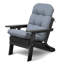 Chaise d'extérieur avec coussin de siège gris, ensemble de deux pièces.-747905310