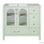 Armoire de salle de bain 36 po avec quatre tiroirs et portes gaufrées à texture douce