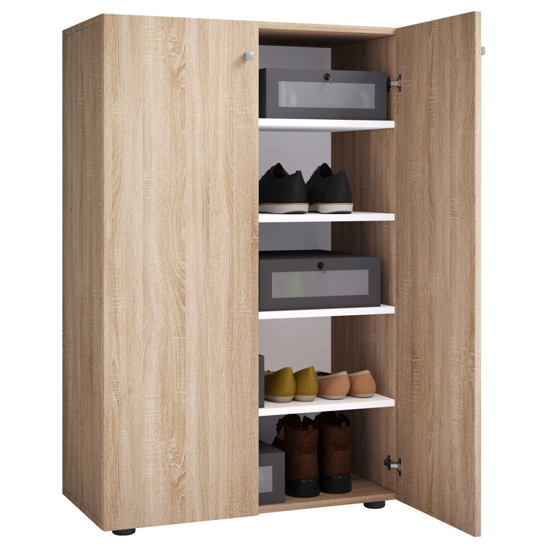 10 Pair Shoe Storage Cabinet, Sonoma Oak