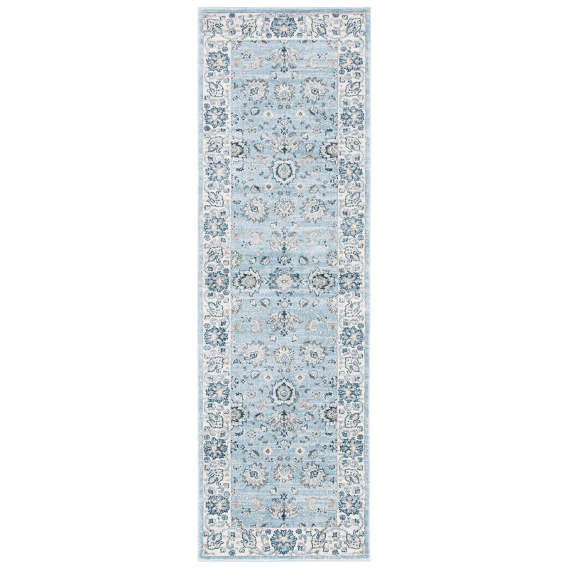 Tapis bleu Delmer, Tapis de couloir 2 pi 2 po x 7 pi
