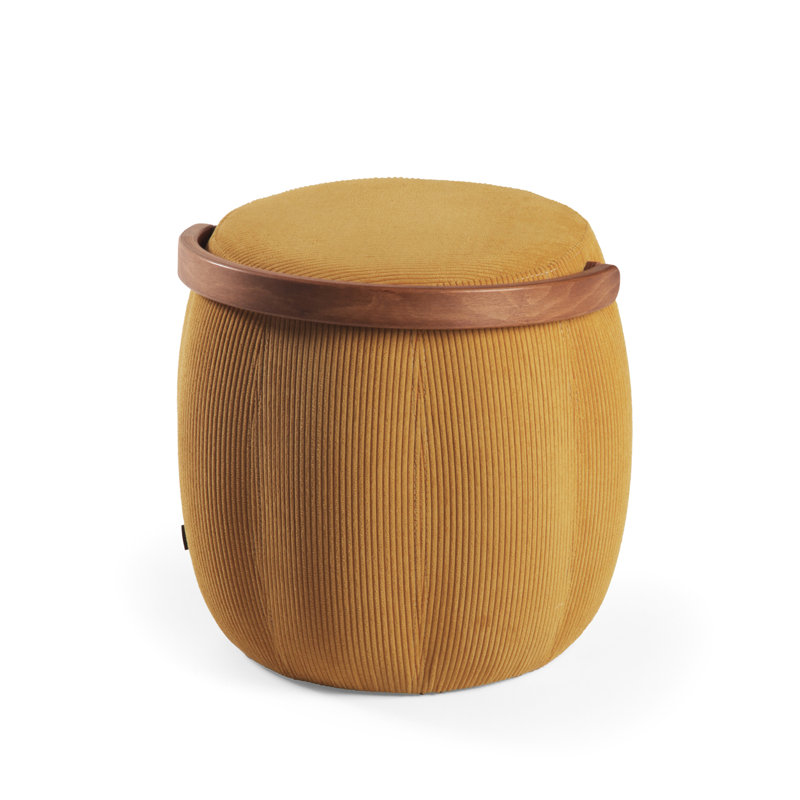 Bakrac Round Pouf, Yellow
