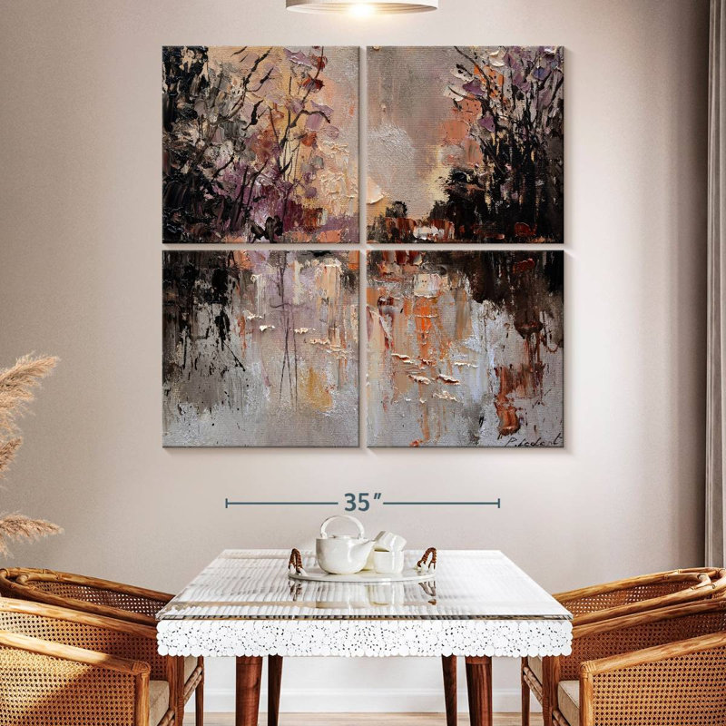Pond In Autumn, 50" H x 50" W