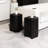 Black 21 Irregular End Table With Split Design, Small Space For Indoor Outdoor Use, And Fiberglass Materials-1054440804