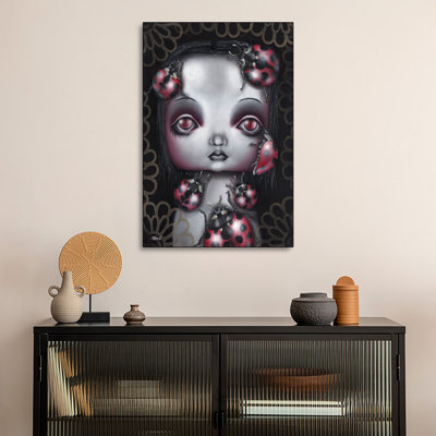 Reproduction d'art mural sur toile Steemplix, "Ladybug Girl" par Abril Andrade