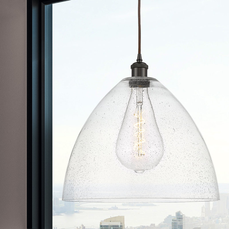 Haide 1 - Light Single Pendant, No Bulb Included, 18.75" H x 16" W x 16" D, Oil Rubbed Bronze