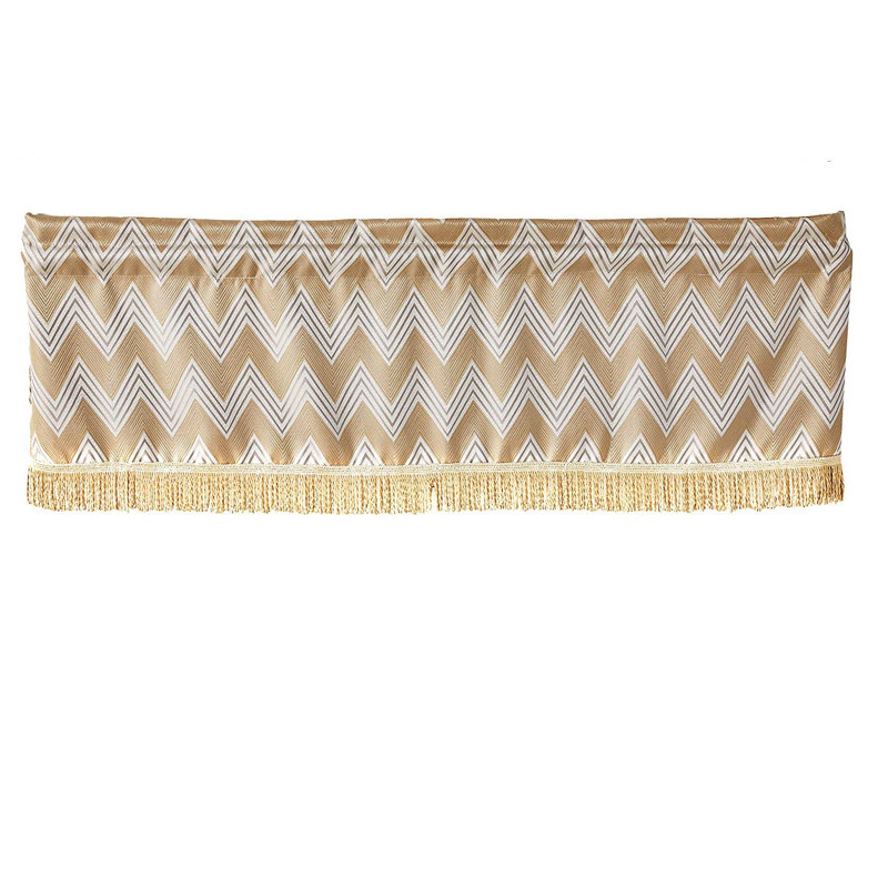 Seiter Chevron Tailored Window Valance, Gold