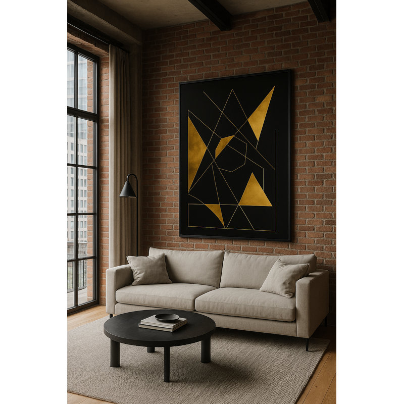 Eclipse of Structure Framed Canvas Wall Art by Kasian Art Studio - White Frame, White